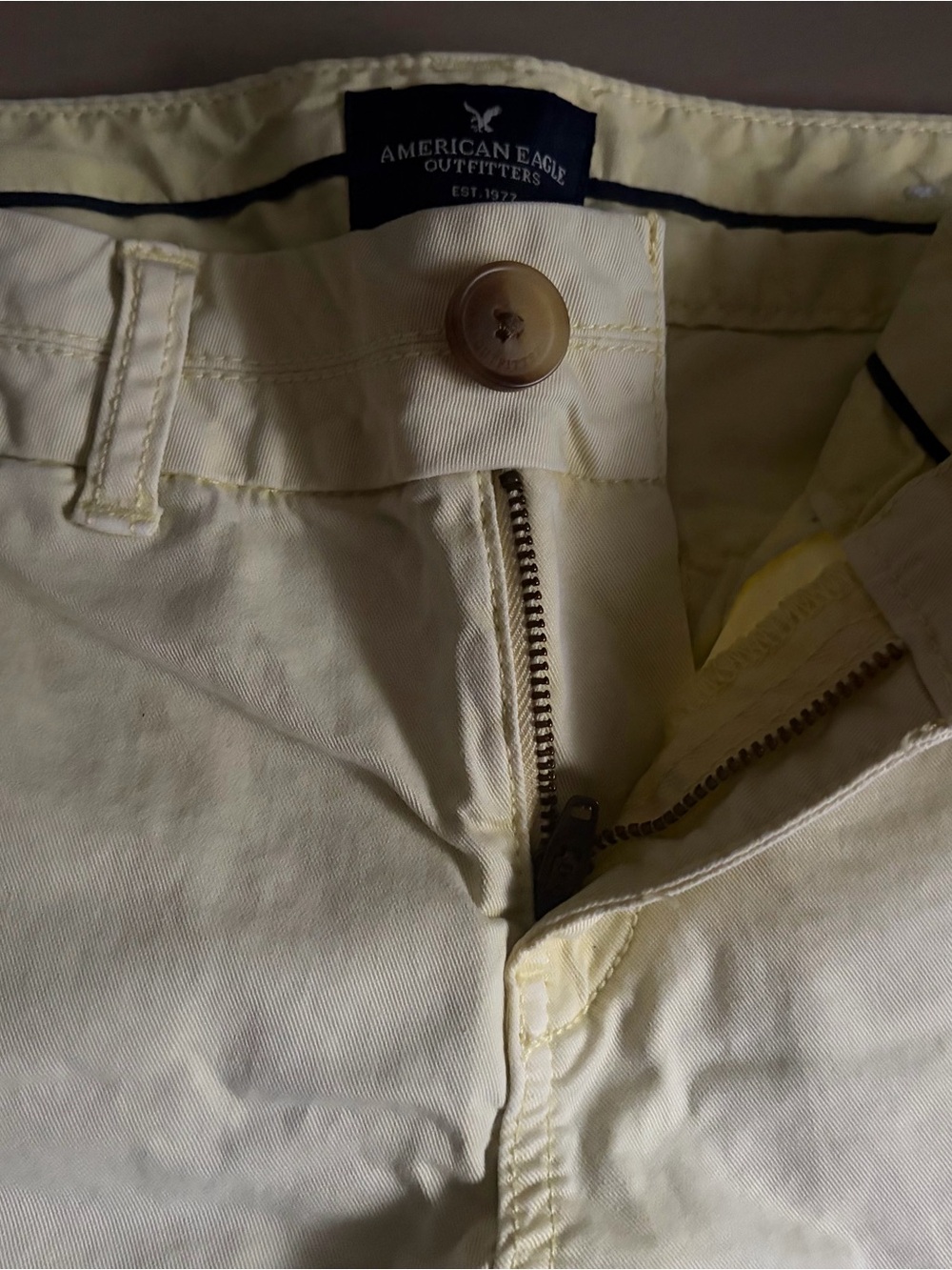 American Eagle Outfitters Women's Light Yellow Chino Shorts